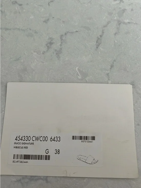 Gucci Black Footbed Red GG Slides - Picture 8 of 8